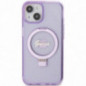 Kryt Guess Glitter Script Logo - Ring stand na Apple iPhone 15 MagSAFE  Fialový (Purple)