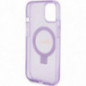 Kryt Guess Glitter Script Logo - Ring stand na Apple iPhone 15 MagSAFE  Fialový (Purple)