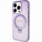 Kryt Guess Glitter Script Logo - Ring stand na Apple iPhone 15 Pro Max MagSAFE  Fialový (Purple)