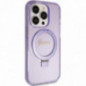 Kryt Guess Glitter Script Logo - Ring stand na Apple iPhone 15 Pro Max MagSAFE  Fialový (Purple)