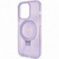 Kryt Guess Glitter Script Logo - Ring stand na Apple iPhone 15 Pro Max MagSAFE  Fialový (Purple)