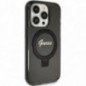 Kryt Guess Glitter Script Logo - Ring stand na Apple iPhone 15 Pro MagSAFE  Černý