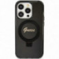 Kryt Guess Glitter Script Logo - Ring stand na Apple iPhone 15 Pro Max MagSAFE  Černý