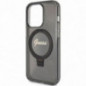 Kryt Guess Glitter Script Logo - Ring stand na Apple iPhone 15 Pro Max MagSAFE  Černý