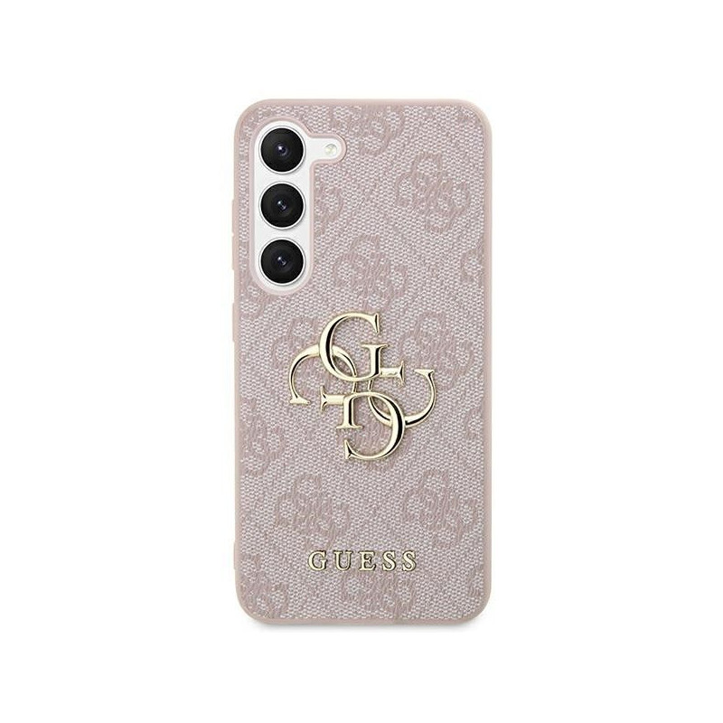 Kryt Guess Leather 4G Metal Logo na Samsung Galaxy S24 ULTRA Růžový