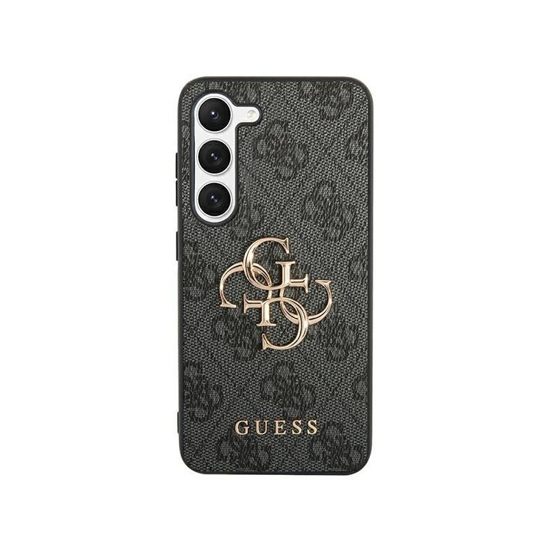 Kryt Guess Leather 4G Metal Logo na Samsung Galaxy S24 PLUS Černý