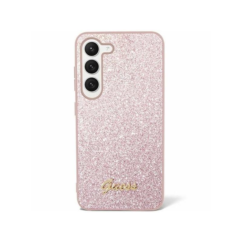 Kryt Guess Glitter Script na Samsung Galaxy S24 PLUS Růžový Kryt Guess Glitter Script na Samsung Galaxy S24 PLUS Růžový