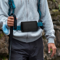 Univerzální pouzdro, Horizontální pouzdro Horizontal Belt Holster OXFORD na Apple iPhone 13 mini Černý