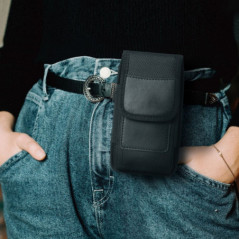 Univerzální pouzdro, Vertikální pouzdro Vertical Belt Holster OXFORD na Samsung Galaxy A51 LTE Černý
