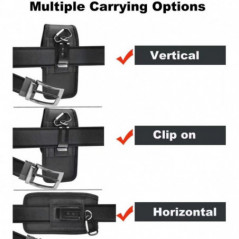Univerzální pouzdro, Vertikální pouzdro Vertical Belt Holster OXFORD na Apple iPhone 13 mini Černý
