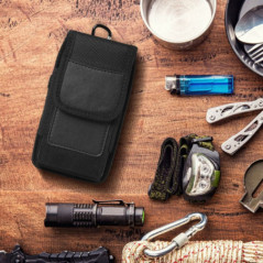 Univerzální pouzdro, Vertikální pouzdro Vertical Belt Holster OXFORD na Apple iPhone 13 mini Černý
