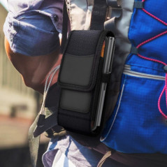 Univerzální pouzdro, Vertikální pouzdro Vertical Belt Holster OXFORD na Apple iPhone 13 mini Černý