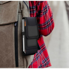 Univerzální pouzdro, Vertikální pouzdro Vertical Belt Holster OXFORD na Apple iPhone 13 Pro Max Černý