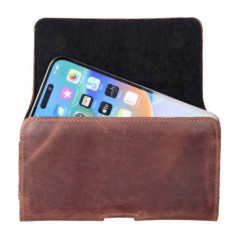 Univerzální pouzdro, Horizontální pouzdro, Pouzdro na opasek ROYAL Crazy Horse na XIAOMI Redmi 9 Hnědý