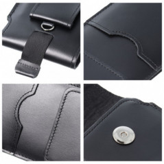 Univerzální pouzdro, Pouzdro na opasek ROYAL - Leather universal flap pocket na Samsung Galaxy A52 LTE Černý