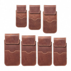 Univerzální pouzdro, Pouzdro na opasek ROYAL - Leather universal flap pocket na Samsung Galaxy A12 Hnědý