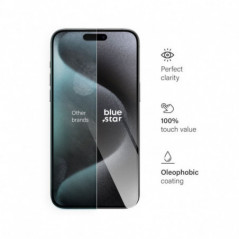 Tvrzené sklo  Blue Star 9H na Apple iPhone 15 Pro Max Průhledný
