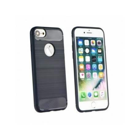 CARBON na Apple iPhone XS FORCELL Silikonový kryt, obal Černý