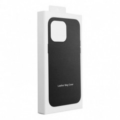 Kryt Leather Mag Cover na Apple iPhone 16 Pro Elegantní  MagSAFE  Černý