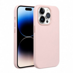 Kryt Leather Mag Cover na Apple iPhone 16 Pro Max Elegantní  MagSAFE  Pískově růžový