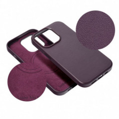 Kryt Leather Mag Cover na Apple iPhone 16 Pro Max Elegantní  MagSAFE  Tmavě fialový (violet)