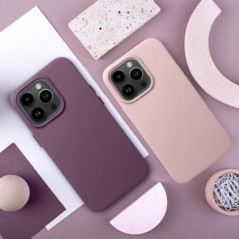 Kryt Leather Mag Cover na Apple iPhone 16 Pro Max Elegantní  MagSAFE  Tmavě fialový (violet)