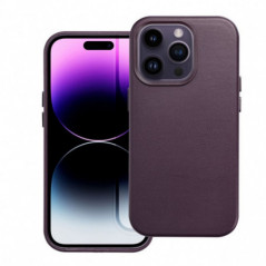 Kryt Leather Mag Cover na Apple iPhone 16 Plus Elegantní  MagSAFE  Tmavě fialový (violet)