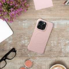 Kryt Silicone Zephyr Mag na Apple iPhone 16 Elegantní  MagSAFE  Růžový
