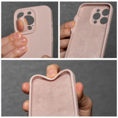 Kryt Silicone 2mm na Apple iPhone 15 Pro Pískově růžový