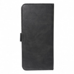 Univerzální pouzdro, Peněženkové pouzdro COMMON book na XIAOMI Redmi 12 Elegantní, Měkká podšívka uvnitř  Černý