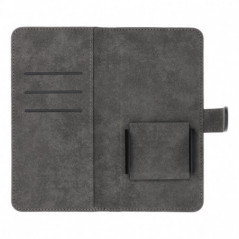 Univerzální pouzdro, Peněženkové pouzdro COMMON book na XIAOMI Redmi 12 Elegantní, Měkká podšívka uvnitř  Černý