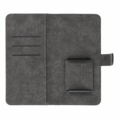 Univerzální pouzdro, Peněženkové pouzdro COMMON book na XIAOMI Redmi 12 Elegantní, Měkká podšívka uvnitř  Černý