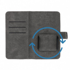 Univerzální pouzdro, Peněženkové pouzdro COMMON book na XIAOMI Redmi 12 Elegantní, Měkká podšívka uvnitř  Černý