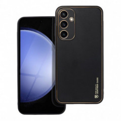 Kryt LEATHER na Samsung Galaxy S23 FE Černý
