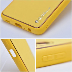Kryt LEATHER na Samsung Galaxy S23 FE Žlutý