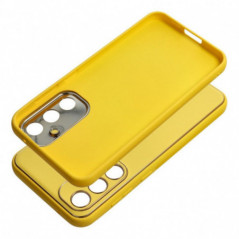 Kryt LEATHER na Samsung Galaxy S23 FE Žlutý