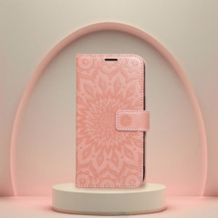 Peněženkové pouzdro MEZZO Book na Apple iPhone 16 Pro Světle broskvový