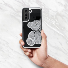 Kryt Teddy bear na Samsung Galaxy A51 5G Stříbrný