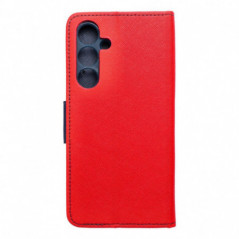 Peňaženkový obal Fancy Book na Samsung Galaxy S24 FE Červený / Námořnická modrá