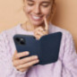 Peněženkové pouzdro Dual Pocket book na Samsung Galaxy S24 FE Tmavší modrý
