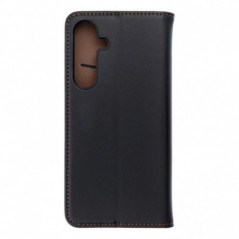 Peněženkové pouzdro LEATHER na Samsung Galaxy S24 FE Elegantní  Černý
