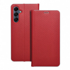 Peněženkové pouzdro LUNA Book Carbon na Samsung Galaxy A16 Uhlíkové vlákno, Elegantní  Červený
