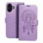 Peněženkové pouzdro MEZZO Book na Apple iPhone 16 Plus Lapač snů  Fialový (Purple)