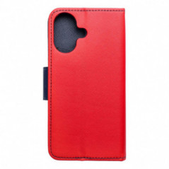 Peňaženkový obal Fancy Book na Apple iPhone 16 Červený / Námořnická modrá