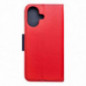 Peňaženkový obal Fancy Book na Apple iPhone 16 Červený / Námořnická modrá