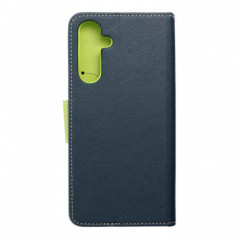 Peňaženkový obal Fancy Book na Samsung Galaxy A16 Námořnická modrá / Limetkovo zelený