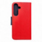 Peňaženkový obal Fancy Book na Samsung Galaxy S25 Červený / Námořnická modrá