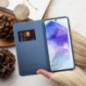 Peněženkové pouzdro LUNA Book Carbon na XIAOMI Redmi Note 14 4G Uhlíkové vlákno, Elegantní  Modrý