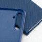 Peněženkové pouzdro LUNA Book Carbon na XIAOMI Redmi Note 14 4G Uhlíkové vlákno, Elegantní  Modrý