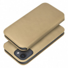 Peněženkové pouzdro Dual Pocket book na Samsung Galaxy A12 Zlatý